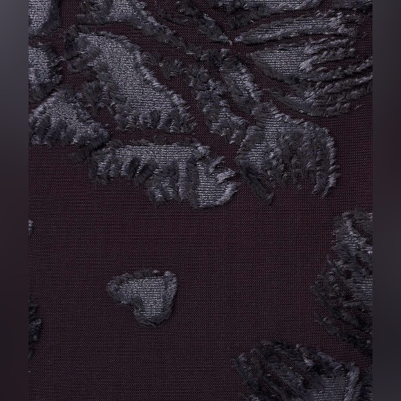 Adrianna Papell Dark Blue Floral Gown - Picture 5 of 12